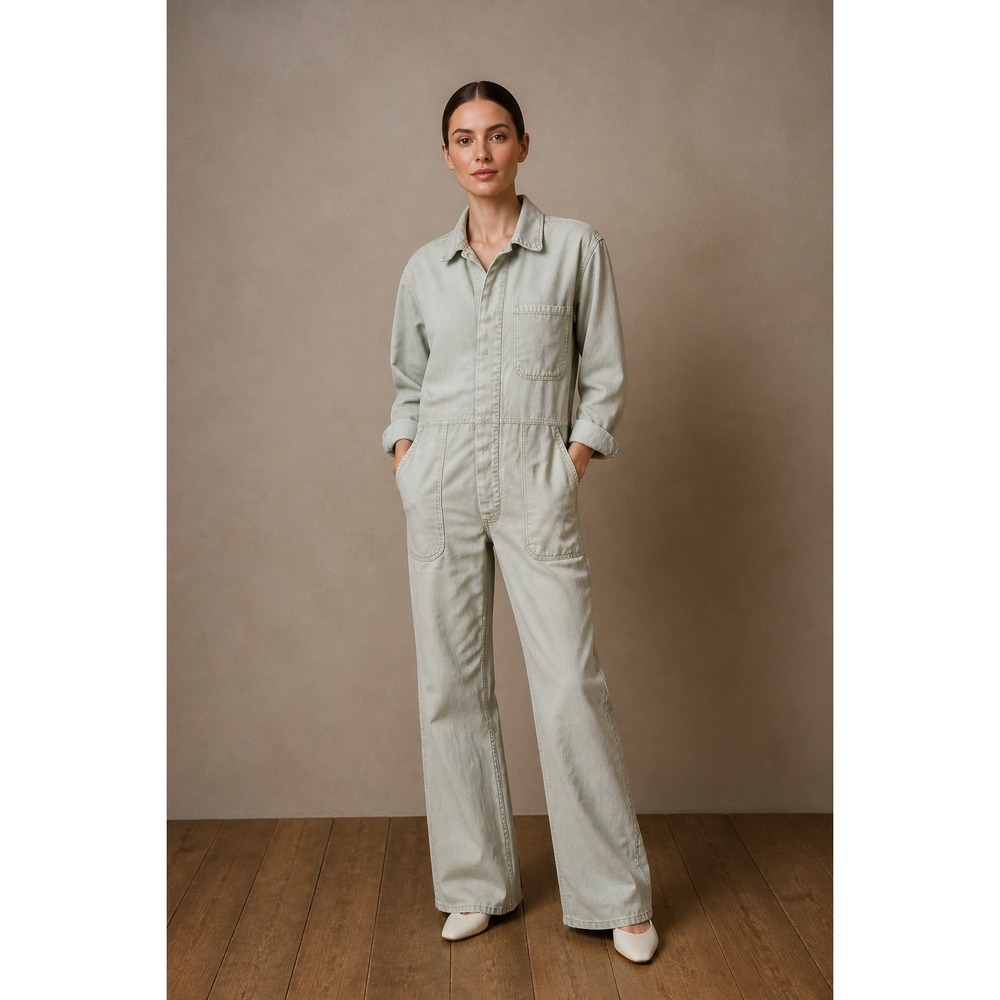 Vintage Style Utility Coverall Jumpsuit Fade Cotton Workwear Boilersuit Artist M